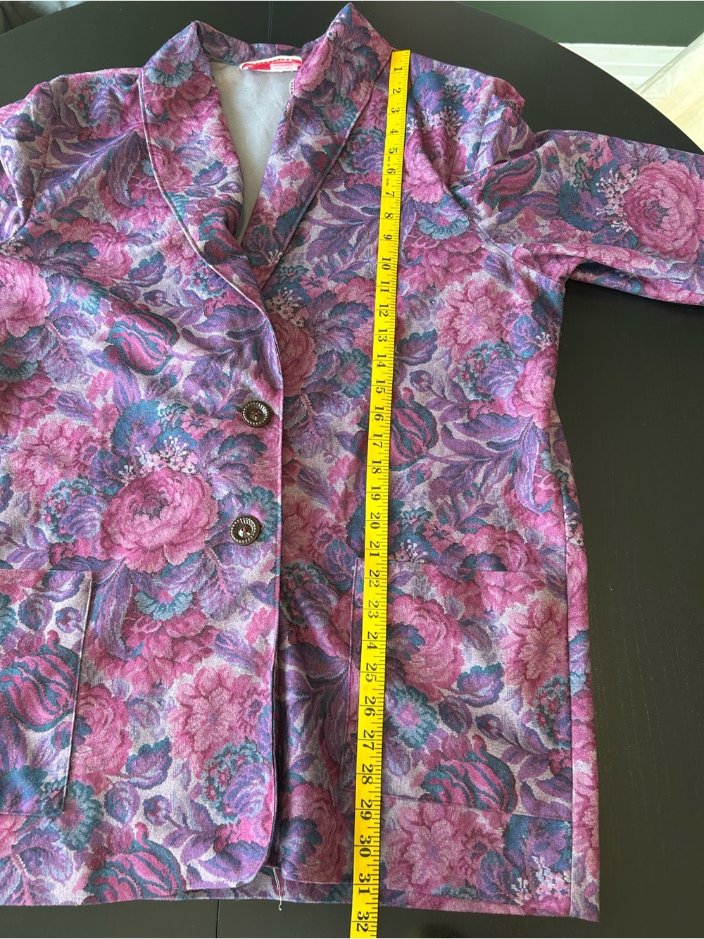 Vintage Functionals Collection Floral Tapestry Blazer Purple Pink Boho Chic XL - Picture 10 of 12
